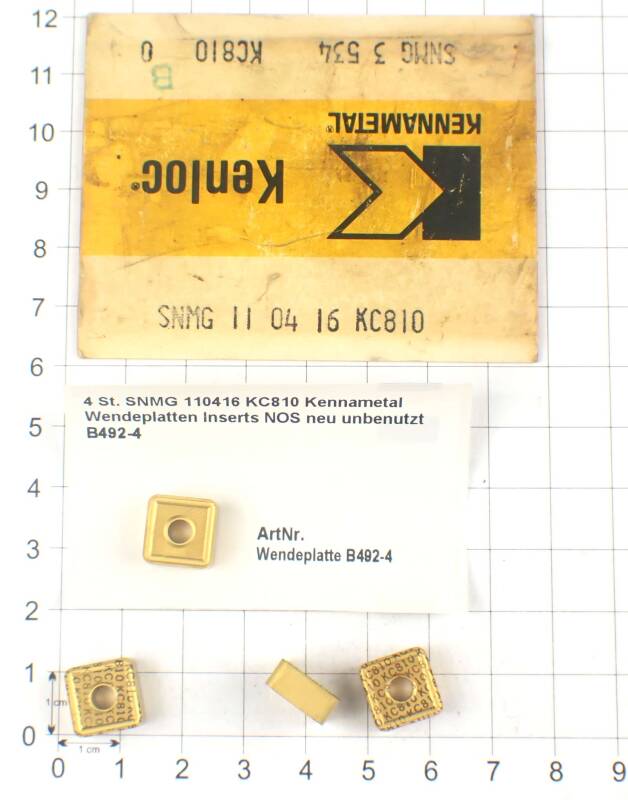 4 St. SNMG 110416 KC810 Kennametal Wendeplatten Inserts NOS neu unbenutzt B492-4