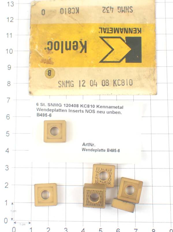 6 St. SNMG 120408 KC810 Kennametal Wendeplatten Inserts NOS neu unben. B495-6