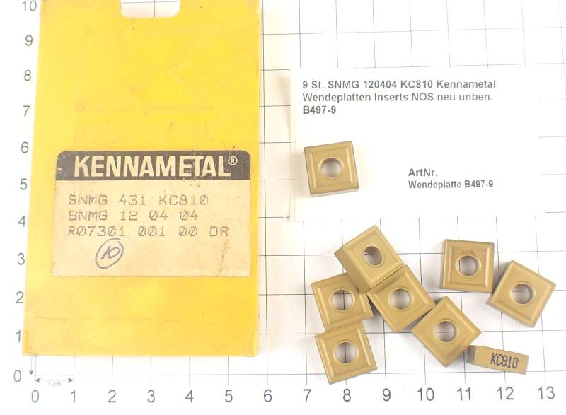 9 St. SNMG 120404 KC810 Kennametal Wendeplatten Inserts NOS neu unben. B497-9