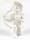 2 St. Engel mit Pfeil und Bogen süßem Glitzerkranz kniend, 8 cm hoch, Kunststein