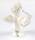 2 St. Engel mit Pfeil und Bogen süßem Glitzerkranz kniend, 8 cm hoch, Kunststein