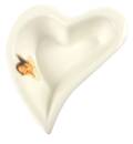 Porzellanschüssel Herzform mit Engelsbildnis 9 x 9,5 cm,...