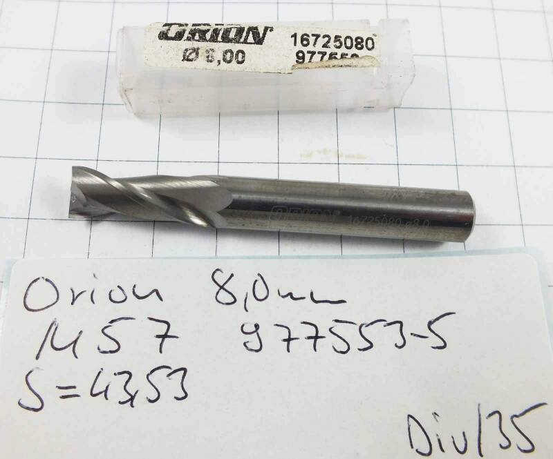Schaftfräser 8,0 mm M 57 S=43,53 Orion 977553-5 neu NOS Div/35