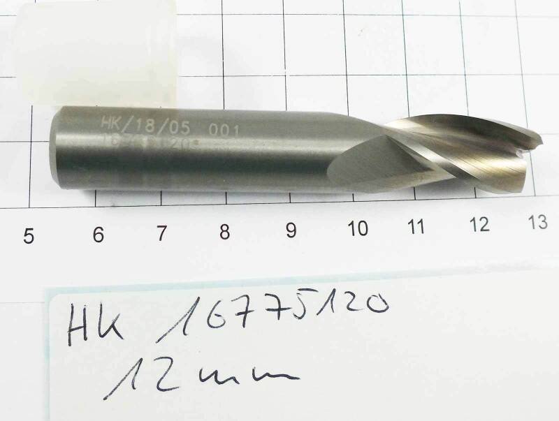 Schaftfräser Hahn + Kolb HK 12 mm 16775120 neu NOS 93 g 72mm lang X026