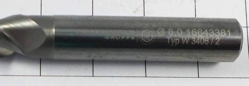 Schaftfräser Orion 8 x 38 mm Typ 3406/2 16643381 VHM neu NOS X023