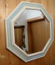 älterer Spiegel mit Facettenschliff 8-eckig 61cm Collection Christina guter Zust