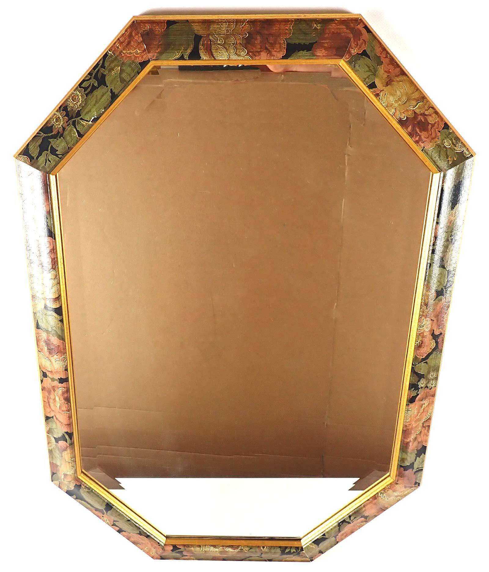 Antikstil Spiegel mit Goldrahmen & facettiertem Spiegelglas 51 x