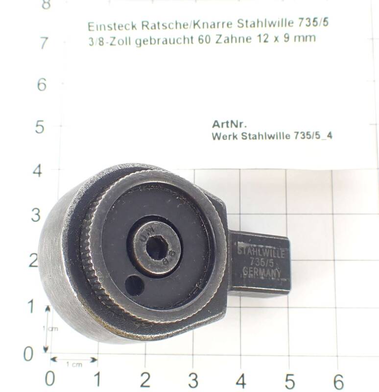Einsteck Ratsche/Knarre Stahlwille 735/5 3/8-Zoll gebraucht 60 Zähne 12 x 9 mm