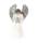 Engel im hohen Gewand farbige elegante Darstellung 25 cm hoch silberne Flügel