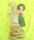 Vase Keramikfigur Mädchen mit Baum 12 cm hoch Nippes_09