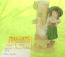 Vase Keramikfigur Mädchen mit Baum 12 cm hoch Nippes_09