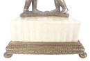 Keramik Messing/Bronze Schale getragen von 2 Engeln gemarkt sehr selten