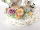 Porzellan Tischlampe Plaue Schierholz Lithophanien Tanzreigen mit Blumen