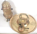 Samowar Kupfer getrieben ca 1920 Spiritus/Strom sehr selten 40 cm Durchmesser