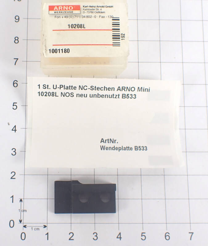 1 St. U-Platte NC-Stechen ARNO Mini 10208L NOS neu unbenutzt B533