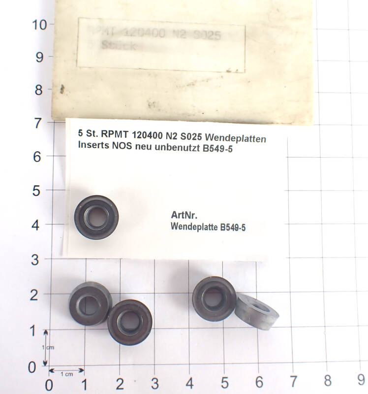 5 St. RPMT 120400 N2 S025 Wendeplatten Inserts NOS neu unbenutzt B549-5