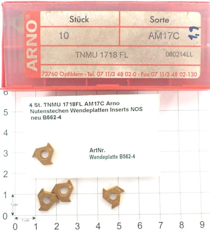 4 St. TNMU 1718FL AM17C Arno Nutenstechen Wendeplatten Inserts NOS neu B562-4