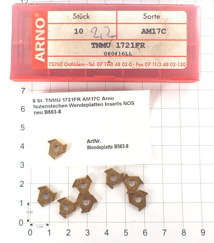 8 St. TNMU 1721FR AM17C Arno Nutenstechen Wendeplatten Inserts NOS neu B563-8