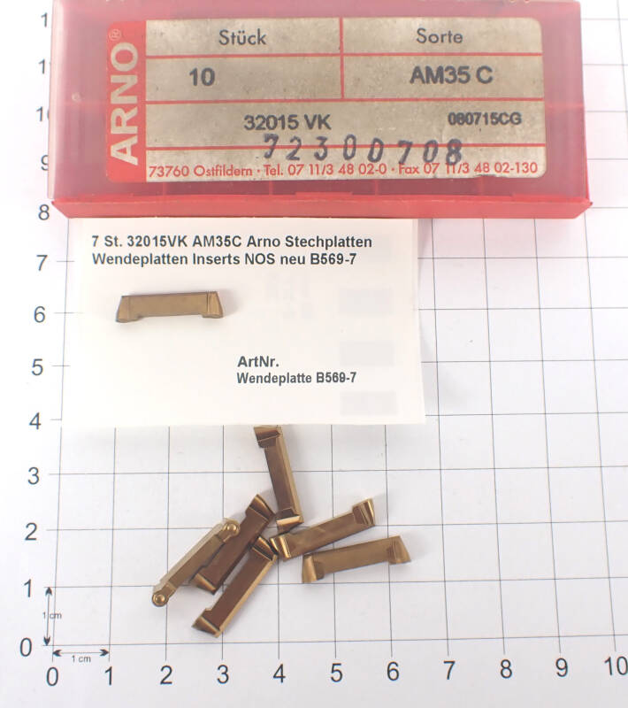 7 St. 32015VK AM35C Arno Stechplatten Wendeplatten Inserts NOS neu B569-7