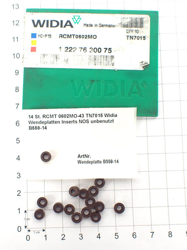 14 St. RCMT 0602MO-43 TN7015 Widia Wendeplatten Inserts NOS unbenutzt B559-14