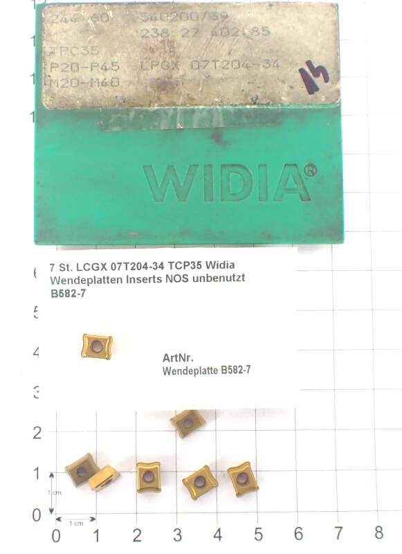 7 St. LCGX 07T204-34 TCP35 Widia Wendeplatten Inserts NOS unbenutzt B582-7