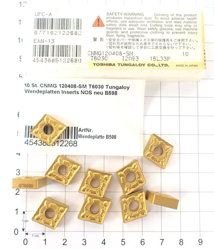 10 St. CNMG 120408-SM T6030 Tungaloy Wendeplatten Inserts NOS neu B598