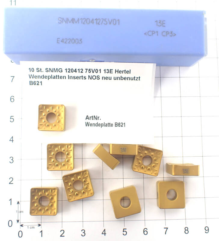 10 St. SNMG 120412 75V01 13E Hertel Wendeplatten Inserts NOS neu unbenutzt B621