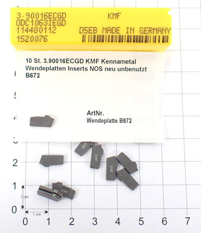 10 St. 3.90016ECGD KMF Kennametal Wendeplatten Inserts NOS neu unbenutzt B672