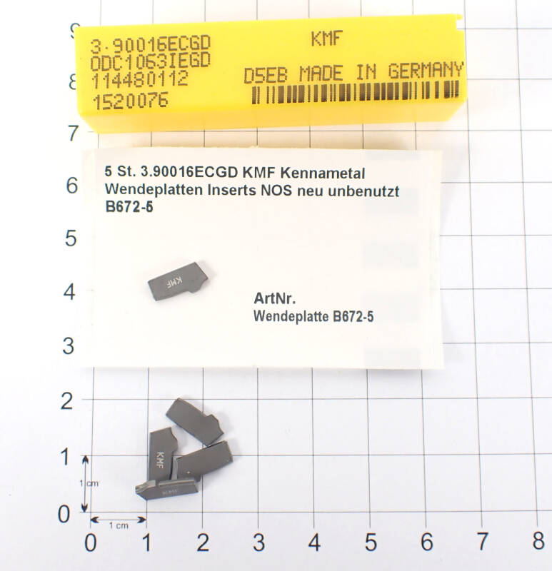 5 St. 3.90016ECGD KMF Kennametal Wendeplatten Inserts NOS neu unbenutzt B672-5