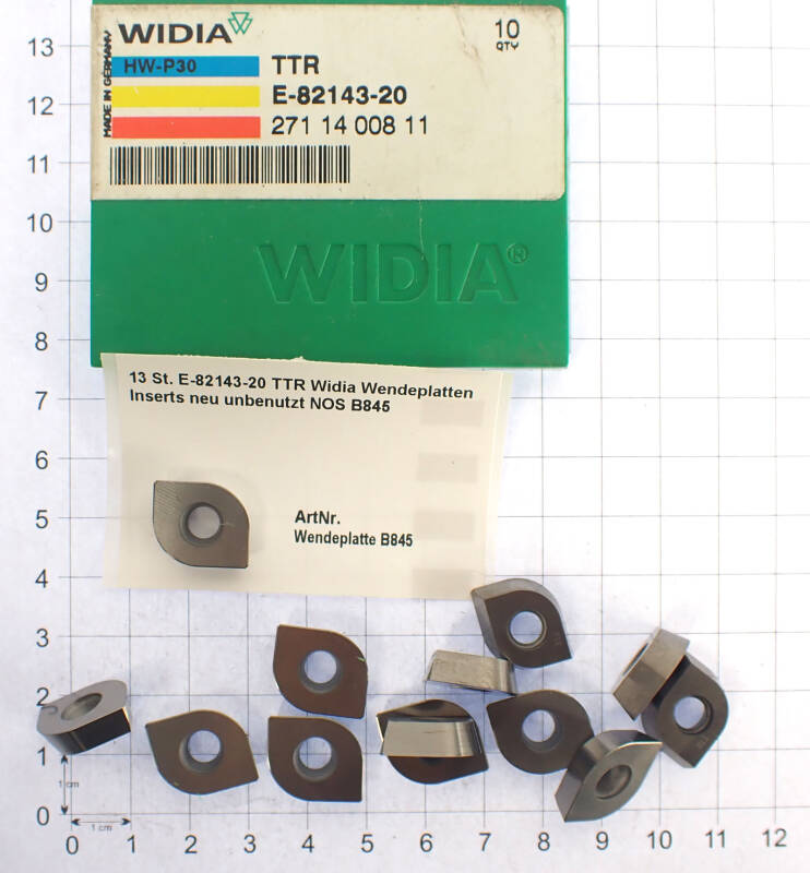 13 St. E-82143-20 TTR Widia Wendeplatten Inserts neu unbenutzt NOS B845