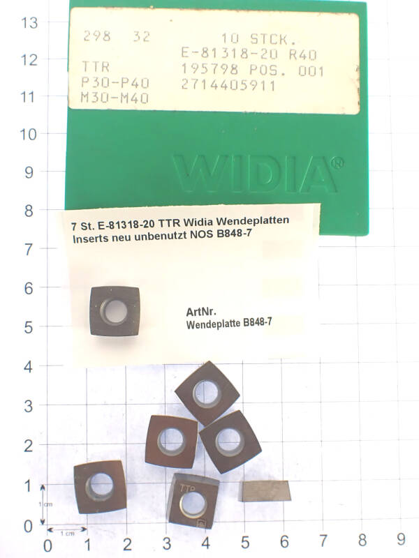 7 St. E-81318-20 TTR Widia Wendeplatten Inserts neu unbenutzt NOS B848-7