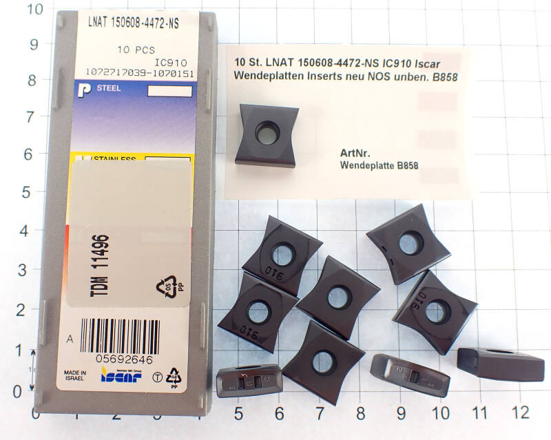 10 St. LNAT 150608-4472-NS IC910 Iscar Wendeplatten Inserts neu NOS unben. B858