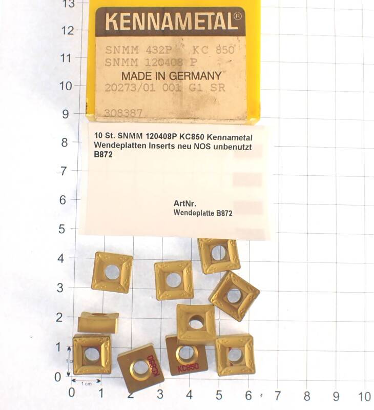 10 St. SNMM 120408P KC850 Kennametal Wendeplatten Inserts neu NOS unbenutzt B872