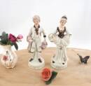 2 Porzellan Figuren junges Paar mit Korb  24 cm hoch ohne...