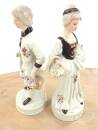 2 Porzellan Figuren junges Paar mit Korb  24 cm hoch ohne Marken H187