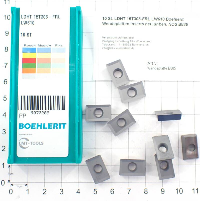10 St. LDHT 15T308-FRL LW610 Boehlerit Wendeplatten Inserts neu unben. NOS B885
