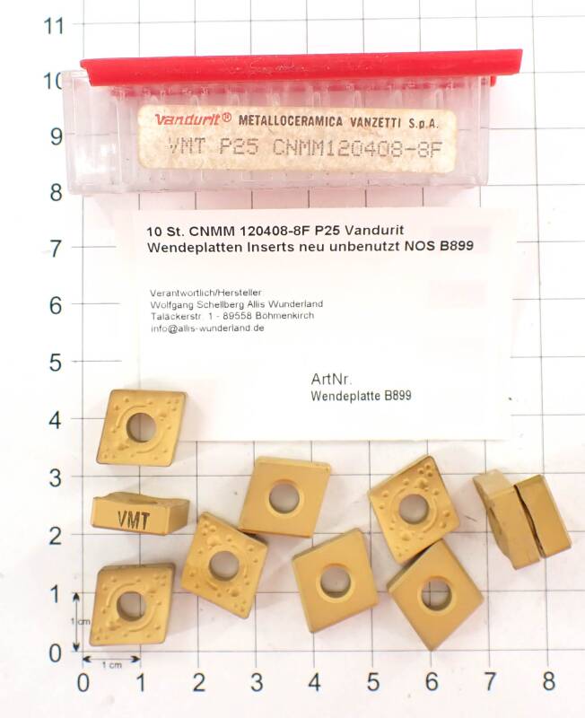 10 St. CNMM 120408-8F P25 VMT Vandurit Wendeplatten Inserts neu unben. NOS B899