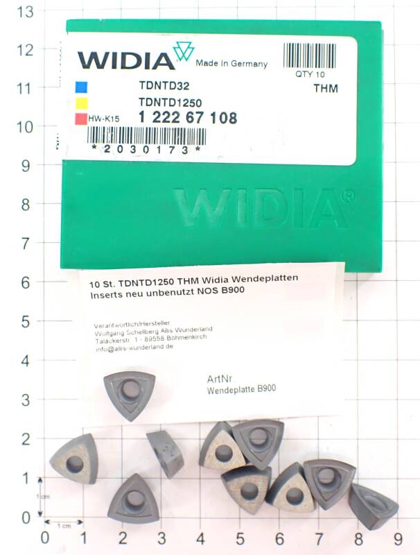 10 St. TDNTD1250 THM Widia Wendeplatten Inserts neu unbenutzt NOS B900