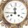 barocke  Wanduhr Metallguss Mauthe ca 50/60 34 cm hoch Aufzug mit Schlag H202