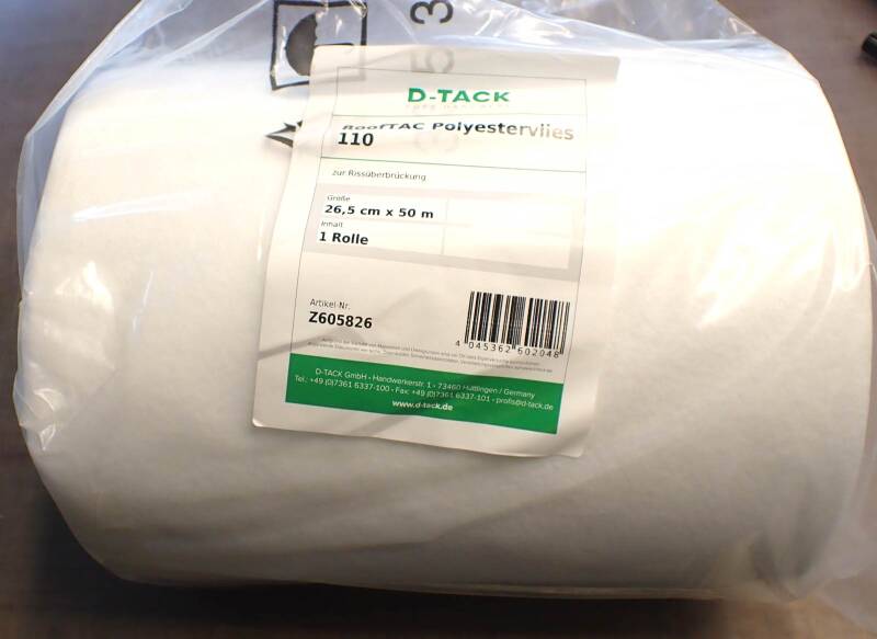 RoofTAC Polyestervlies 110 26,5 cm breit, 50 m Rolle aus Auflösung Neuware H229