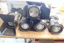 5 gebr. Studioleuchten 800 Watt im Koffer mitSchalter +...