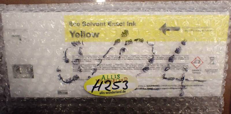 Tinte 220 ccm Eco Solvent Ink gelb Mutoh mit Smart Card HD 03.06.25 OVP H253