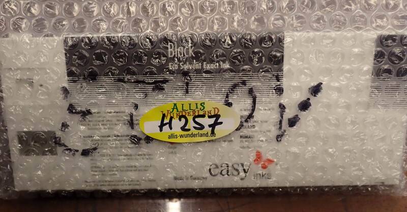 Tinte 220 ccm Eco Solvent Ink schwarz Mutoh mit Smart Card HD 31.08.24 OVP H257