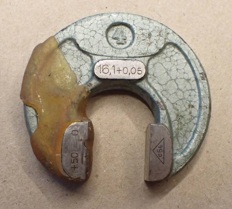 Grenzrachenlehre einmäulig CSE 16,1 +0,05 0 / +50 siehe Bild gebraucht R/111