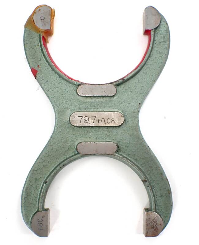 Grenzrachenlehre doppelmäulig CSE 79,7 +0,08 0 / +80 siehe Bild gebraucht R/131