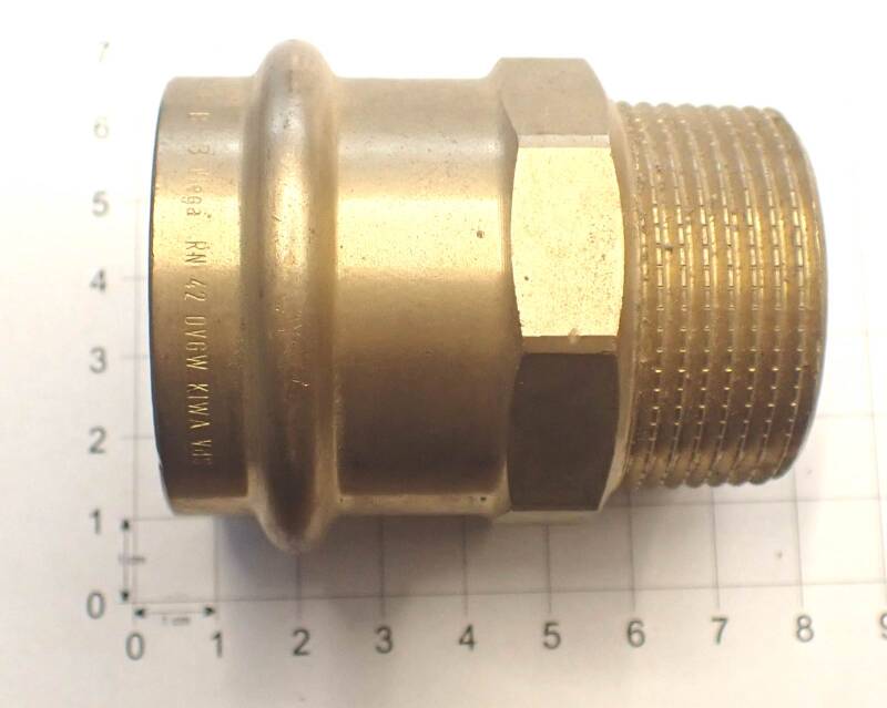 Pressfitting Viega Sanpress Übergangsstück 42 x 1 1/4 AG Bronze/Rotguss H266