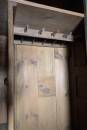 antiker Spaltschrank Echtholz komplett bemalt datiert 1854, wohnfertig H289