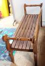 schwere Massivholzbank Vintage 80er Jahre, Parkbank sehr guter Zustand H292