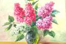Ölgemälde Blumenstrauß in Vase signiert Nordmann gerahmt Leinwand H293