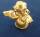 goldene Putte Engel Keramik 14 cm hoch sitzend mit verschr. Armen 27903A